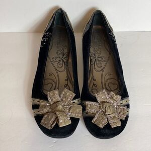 Bobbi Blu Katie flats with bows and sequins size 7 M